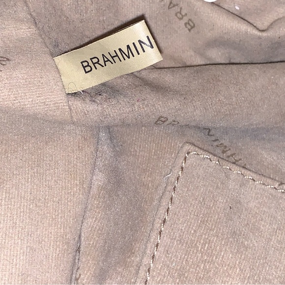 Brahmin Tori Tote Ostrich Fig Normandy Bag Purse Leather - Picture 12 of 16